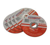 Sealey Disco da Taglio 115 x 1.6mm 22mm Foro Confezione Di 5 Ptc / 115ct5