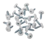 Sealey Targa Vite Plastica Racchiuso Testa 4.8 x 18mm Bianco Confezione Di 50