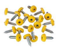 Sealey Targa Vite Plastica Racchiuso Testa 4.8 x 18mm Giallo Confezione Di 50