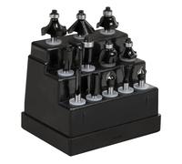 Sealey Punta Del Router Set 12pc 0.6cm Gambo Lungo Vita Teste Multiplo Utilizzo