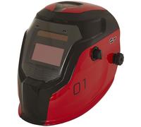Sealey Saldatura Casco Auto Oscurante - Paralume 9-13 - Rosso PWH1