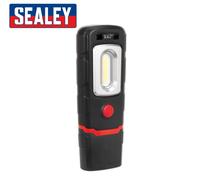 Sealey Ricaricabile 360 Ispezioni Luce 3W Rotondi & 1W SMD LED Nero