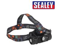 Sealey Ricaricabile Testa Torcia 5W LED SMD con Automatico Sensore 360lm Fino 6h