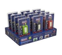 Sealey Ricaricabile Testa Torcia Auto-Sensor Nero 2W Cob LED Display Scatola Di