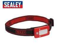 Sealey Rosso Ricaricabile LED Cob Testa Faro Con Auto Sensore 4hrs Corsa Tempo