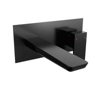 Sealey Rubinetto Miscelatore Lavabo Da Parete Quadrato Matt Black DH397
