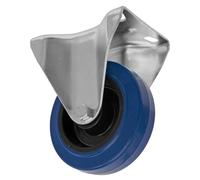Sealey Ruota Fissa In Gomma Elastico Blu Pesante 100Mm - Trade SCW3100F