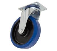 Sealey Resistente Blu Elastico Gomma Girevole Rotella Ruota 125mm - Trade