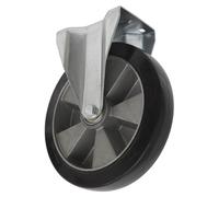 Sealey Resistente Gomma Rotella Ruota Fisso Piastra 152mm - Trade SCW5152FPEM