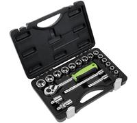 Sealey S01235 - Set di chiavi a bussola da 3/8", metriche, 19 pezzi