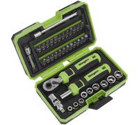 Sealey S01255 Siegen Presa & Set Punte 0.6cmSq Drive 38pc