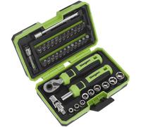 Sealey S01255 Siegen Presa & Set Punte 0.6cmSq Drive 38pc