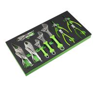 Sealey S01278 Set Chiave Inglese Regolabile & Pinze 10 Pezzi Con Vassoio