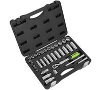 Sealey S01287 Siegen Estensione Cricchetto Presa Set 1cmSq Drive 34pc