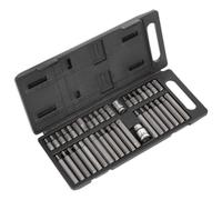 Sealey Trx-Star/Esagonale/Scanalate Set di Punte 40pc 1cm & 1.3cmSq Drive S0982
