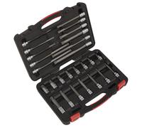 Sealey Scanalate Presa Set di Punte 26pc 1cmSq Drive - Platino Serie AK89002