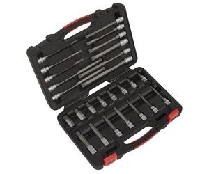 Sealey Scanalate Presa Set di Punte 26pc 1cmSq Drive - Platino Serie AK89002