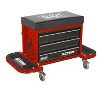 Sealey SCR18R da Meccanico Utilità Sedile & Cassetta Attrezzi - Rosso