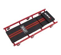 Sealey SCR74 Scorrevole 102cm Con Telaio IN Acciaio,6 Ruote & Poggiatesta Deluxe