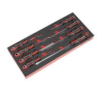 Sealey Screwdriver Set Con Portattrezzi 8pc Viti Pozidriv Fessurate & Phillips