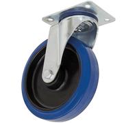 Sealey Resistente Blu Elastico Gomma Girevole Rotella Ruota 125mm - Trade