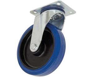 Sealey SCW3200SPEM Resistente Blu Elastico Gomma Girevole Rotella Ruota Ø200mm
