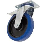 Sealey Resistente Blu Elastico Gomma Rotella Ruota Girevole Con Totale Blocco