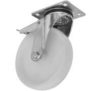Sealey Resistente Nylon Rotella Ruota Girevole Con Totale Blocco 125mm - Trade