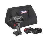 Sealey CP20VIDXKIT1 - Kit avvitatore a percussione senza spazzole esagonali, serie SV20, 20 V, 2 Ah, 1/4"