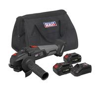 Sealey CP20VAGXKIT - Kit smerigliatrice angolare senza spazzole 20 V, 2 batterie