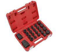 Sealey Set Bussole E Inserti Impatto 3/4"Sq 1"D 23 Pezzi Torx Esagono SX054