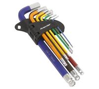 Sealey Set Chiavi Esagonali Torx Palla 9 Pezzi Colore 1,5-10mm AK7190