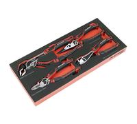 Sealey Set Di Pinze Con Vassoio Attrezzi 4pc Combinazione Taglio Laterale
