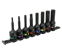 Set Di Chiavi A Bussola Spline Impact Sealey 8 Pezzi 1/2" Sq Drive AK56004