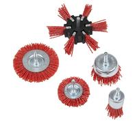 Sealey Set Spazzole In Nylon Per Filo 5 Pezzi Manico 6mm NFBS05
