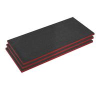 Sealey SFPK30R Easy Staccare Shadow Schiuma Rosso/Nero 30mm - Confezione Di 3