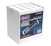 Cartucce Di Grasso Litio Sealey EP2 - 12x Multiuso 400g (Per Pistola Per Grasso)