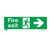 Worksafe SS24P1 Sicuro Condizioni Sicurezza Segno - Fuoco Exit (Destro) -