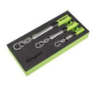 Sealey Siegen Estendibile Flessibile Testa Chiave a Cricchetto Set 3pc