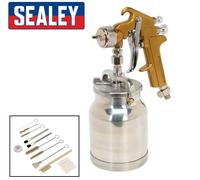 Sealey/Siegen Spray Pistola a Ventosa Alimentazione 1.7mm Forti Spazzola & Sonda