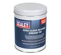 Sealey Silicone Trasparente Grasso 500g Barattolo SCS102