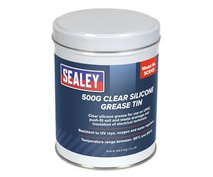 Sealey Silicone Trasparente Grasso 500g Barattolo SCS102