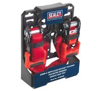 Sealey Slide Cricchetto Cinturino 32mm X 3M Poliestere Ragnatela Con GANCI A S