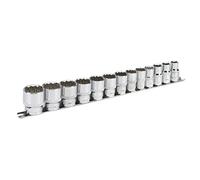 Sealey Socket Set 13Pc 1/2" Sq Drive 12Pt Walldrive Imperial
