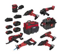 Sealey SV20 Serie Cordless Potenza Strumento Kit 20V Spina Euro 4 Batterie