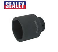 Sealey SX010 Impact Presa 52mm 1.3cm Sq Drive Nero Cr-Mo per Impatto Aria Chiave