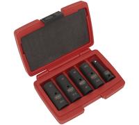 Sealey SX1820 Profondo Imp Presa Set 1.3cmSq Disk 80mm Doppio Aperta 18.5-22.5mm