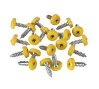 Sealey Targa Vite Plastica Racchiuso Testa 4.8 x 18mm Giallo Confezione Di 50