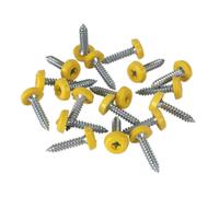 Sealey Targa Vite Plastica Racchiuso Testa 4.8 x 24mm Giallo Confezione Di 50