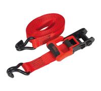 Sealey Cricchetto Cinghie 32mm X 4.9m Fettuccia IN Poliestere Con J-Hooks 1200kg